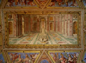 The ceiling of the Constantine Room: the Fall of the idols The ceiling of the Constantine Room: the Fall of the idols