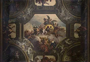 Ceiling of the Upper Hall in the Painted Hall, c.1707-27 (wall painting) Ceiling of the Upper Hall in the Painted Hall, c.1707-27 (wall painting)