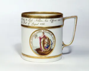One of the Celebrated Victory of the Nile Mugs, by Duesbury & Kean, 1798 (porcelain One of the Celebrated Victory of the Nile Mugs, by Duesbury & Kean, 1798 (porcelain