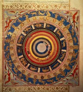 Celestial map, from Zubdet ut Teverih by Lokman, 1583 (vellum) Celestial map, from Zubdet ut Teverih by Lokman, 1583 (vellum)