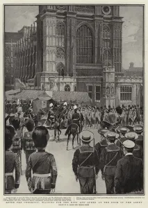 After the Ceremony, waiting for the King and Queen at the Door of the Abbey (litho) After the Ceremony, waiting for the King and Queen at the Door of the Abbey (litho)