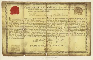 Certificate of Tshekatshakemau (colour litho) Certificate of Tshekatshakemau (colour litho)