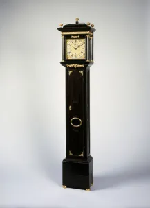 Charles II Roman striking month-going longcase clock, 1675 (gilt bronze & ebony Charles II Roman striking month-going longcase clock, 1675 (gilt bronze & ebony