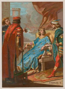 Charles V at the Battle of Poitiers (chromolitho) Charles V at the Battle of Poitiers (chromolitho)