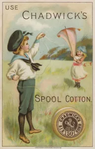 Children Flying Kite in Countryside (chromolitho) Children Flying Kite in Countryside (chromolitho)