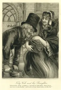 The Chimes - Toby Veck and His Daughter (engraving) The Chimes - Toby Veck and His Daughter (engraving)