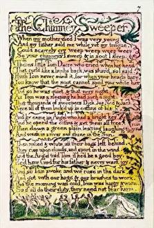 The Chimney Sweeper, plate 7 (Bentley 12) from Songs of Innocence The Chimney Sweeper, plate 7 (Bentley 12) from Songs of Innocence