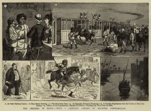 The Cholera in Egypt, with a Sanitary Cordon of Mounted Constabulary (engraving) The Cholera in Egypt, with a Sanitary Cordon of Mounted Constabulary (engraving)