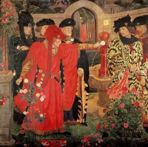 Choosing the Red and White Roses in the Temple Garden, 1910 (fresco) Choosing the Red and White Roses in the Temple Garden, 1910 (fresco)