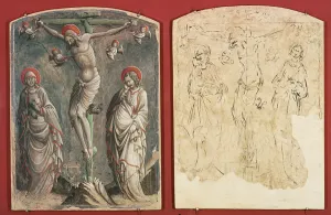 Christ on the cross with the Virgin and St John the Evangelist (fresco & sinopia) Christ on the cross with the Virgin and St John the Evangelist (fresco & sinopia)