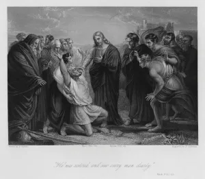 Christ curing the Blind, Mark VIII, 25 (engraving) Christ curing the Blind, Mark VIII, 25 (engraving)