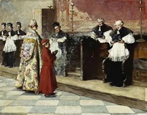 The Christening; Il Battesimo, (oil on canvas) The Christening; Il Battesimo, (oil on canvas)