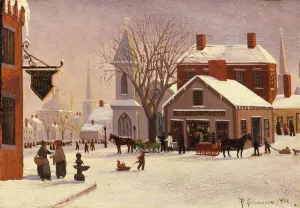 Christmas in Connecticut, 1880 (oil on academy board) Christmas in Connecticut, 1880 (oil on academy board)
