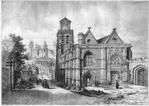Church of Saint Sulpice (Saint Sulpice) of Pierrefonds in the department of Oise in Church of Saint Sulpice (Saint Sulpice) of Pierrefonds in the department of Oise in