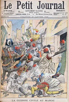 Civil War in Morocco, illustration for Le Petit Journal, 18 January Civil War in Morocco, illustration for Le Petit Journal, 18 January