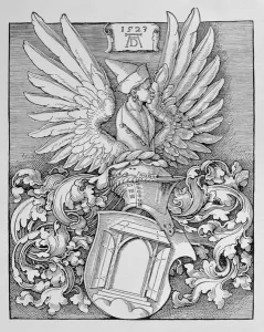 Coat of Arms of the Durer Family, with the artist's monogram Coat of Arms of the Durer Family, with the artist's monogram