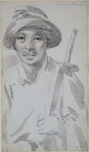 Cochin China Soldier and Barefoot peasant, 1793 (Pencil, Watercolour) Cochin China Soldier and Barefoot peasant, 1793 (Pencil, Watercolour)
