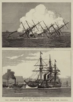 The Collision between the German Ironclads in the Channel (engraving) The Collision between the German Ironclads in the Channel (engraving)