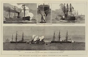 The Collision between the German Ironclads in the Channel (engraving) The Collision between the German Ironclads in the Channel (engraving)
