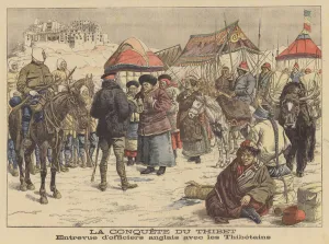 Colonel Francis Younghusband's expedition to Tibet (colour litho) Colonel Francis Younghusband's expedition to Tibet (colour litho)