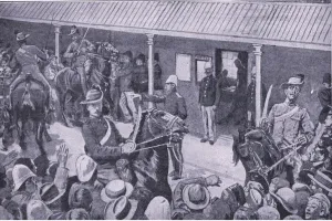 Colonial reinforcements for South Africa: A rush of applicats for enrolment at Sydney Colonial reinforcements for South Africa: A rush of applicats for enrolment at Sydney