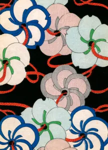 colour woodblock print of Camellia Ornaments, 1882 (colour woodblock print) colour woodblock print of Camellia Ornaments, 1882 (colour woodblock print)