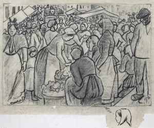 Compositional study for Market of Gisors (rue Cappeville)' Compositional study for Market of Gisors (rue Cappeville)'