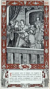 Concert with musicians playing viola, lute and mandore accompanied by King Henry II (1519-1559) Concert with musicians playing viola, lute and mandore accompanied by King Henry II (1519-1559)