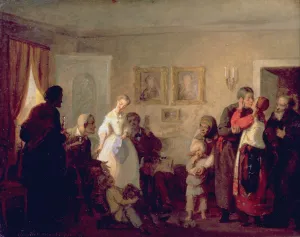 Congratulating the Newly-Weds in a Manor House, 1860 (oil on canvas) Congratulating the Newly-Weds in a Manor House, 1860 (oil on canvas)