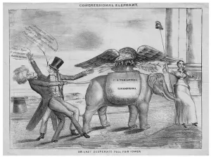 Congressional elephant, or, Last desperate pull for power, c.1832 (litho) Congressional elephant, or, Last desperate pull for power, c.1832 (litho)