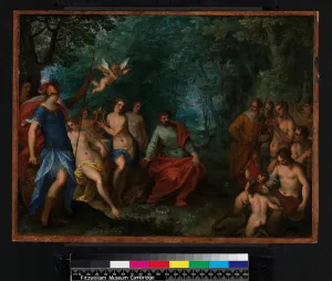 The Contest of Apollo and Pan, 1599 (oil on copper) The Contest of Apollo and Pan, 1599 (oil on copper)
