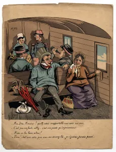 Conversation of a woman with the smell of a man's feet sitting beside her on board a boat Conversation of a woman with the smell of a man's feet sitting beside her on board a boat