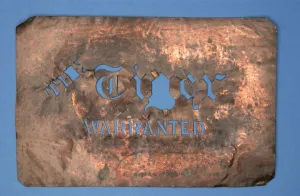 Copper Stencil of The Tiger, Warranted (copper) Copper Stencil of The Tiger, Warranted (copper)
