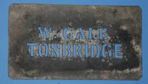 Copper Stencil of W. Gale, Tonbridge (copper) Copper Stencil of W. Gale, Tonbridge (copper)