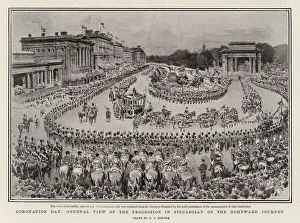 Coronation Day, General View of the Procession in Piccadilly on the Homeward Journey (litho) Coronation Day, General View of the Procession in Piccadilly on the Homeward Journey (litho)