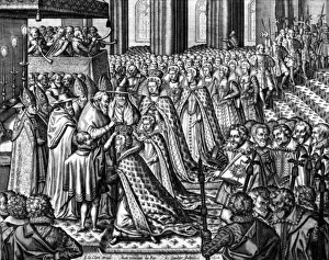 Coronation of French Queen Marie de Medicis on May 13, 1610 in St Denis abbey, France Coronation of French Queen Marie de Medicis on May 13, 1610 in St Denis abbey, France