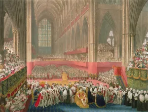 The Coronation of George IV in Westminster Abbey 1824 (aquatint) The Coronation of George IV in Westminster Abbey 1824 (aquatint)