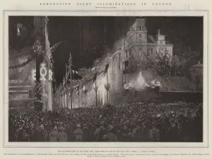 Coronation Night Illuminations in London (litho) Coronation Night Illuminations in London (litho)