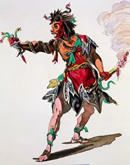 Costume Design for A Fury (hand-coloured engraving) Costume Design for A Fury (hand-coloured engraving)