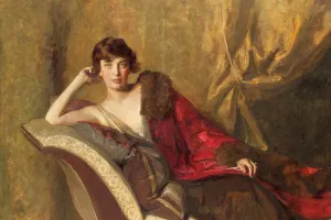 Countess Michael Karolyi reclining on a divan, 1918 (detail of 137824) Countess Michael Karolyi reclining on a divan, 1918 (detail of 137824)