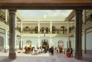 Courtyard View; Vista del Patio, (oil on canvas) Courtyard View; Vista del Patio, (oil on canvas)
