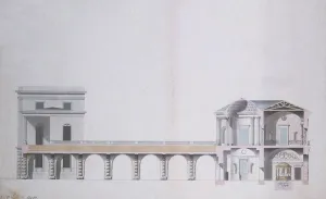 Cross-Section of the Agate Pavilion and Hanging Garden at Tsarskoye Selo, c Cross-Section of the Agate Pavilion and Hanging Garden at Tsarskoye Selo, c