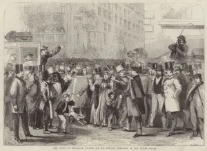 The crowd at Baltimore waiting for Mr Lincoln (engraving) The crowd at Baltimore waiting for Mr Lincoln (engraving)