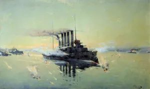 Cruiser Askold fighting on July 28th 1904 in the Yellow Sea Cruiser Askold fighting on July 28th 1904 in the Yellow Sea