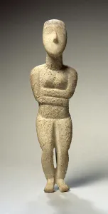 Cycladic figure, Early Spedos, c.2700 BC (marble) (see also 257633) Cycladic figure, Early Spedos, c.2700 BC (marble) (see also 257633)