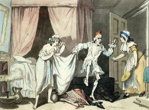 Damp Sheets, aquatinted by Thomas Malton (1748-1804), pub Damp Sheets, aquatinted by Thomas Malton (1748-1804), pub
