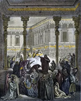 Daniel confounding the priests of Baal - Daniel confounding the priests of Bel Daniel confounding the priests of Baal - Daniel confounding the priests of Bel