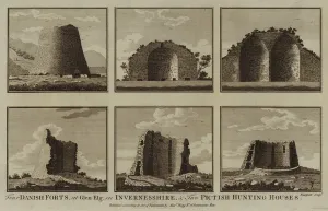 Four Danish Forts, at Glen Elg, in Invernesshire, and Two Pictish Hunting Houses (engraving) Four Danish Forts, at Glen Elg, in Invernesshire, and Two Pictish Hunting Houses (engraving)