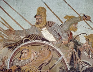 Related Images Collection: Darius III, from The Alexander Mosaic (mosaic) (detail of 154003)
