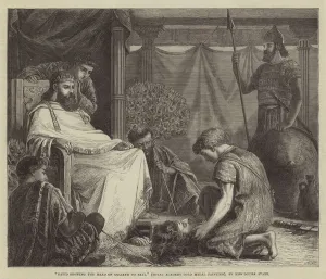 'David showing the Head of Goliath to Saul' (Royal Academy Gold Medal Painting) (engraving) 'David showing the Head of Goliath to Saul' (Royal Academy Gold Medal Painting) (engraving)